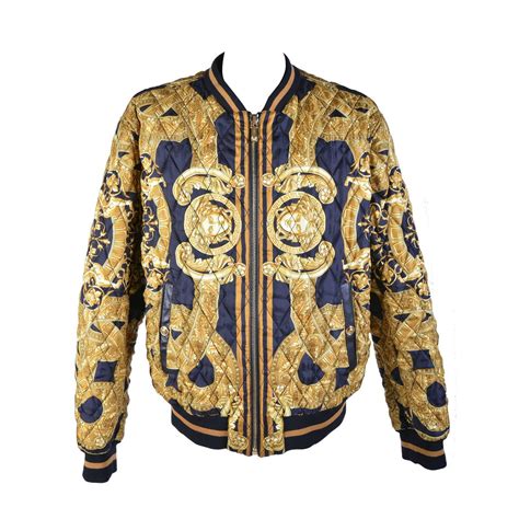 versace bomber jacket gold|versace bomber jacket women's.